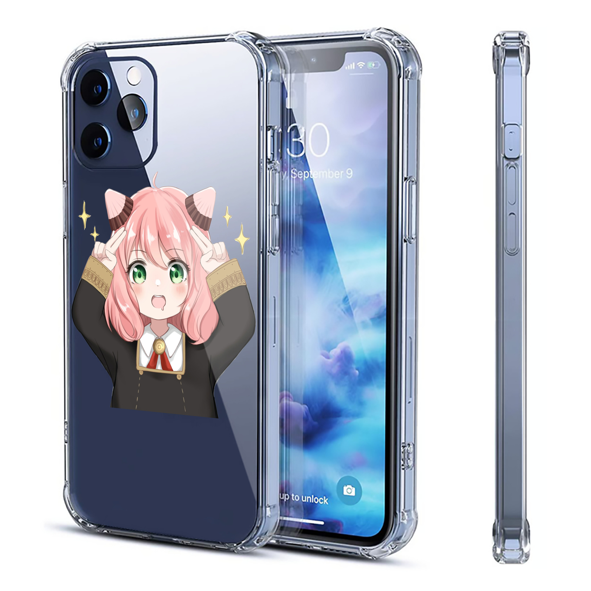 （画像用） SPY×FAMILY间谍家家酒 【iPhone 12シリーズ対応】透明スマホケース（クリアソフトケース）